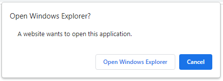 Chrome warning message