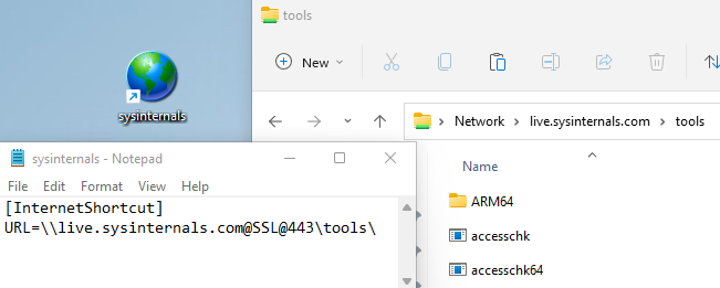 .url file opening a WebDAV folder